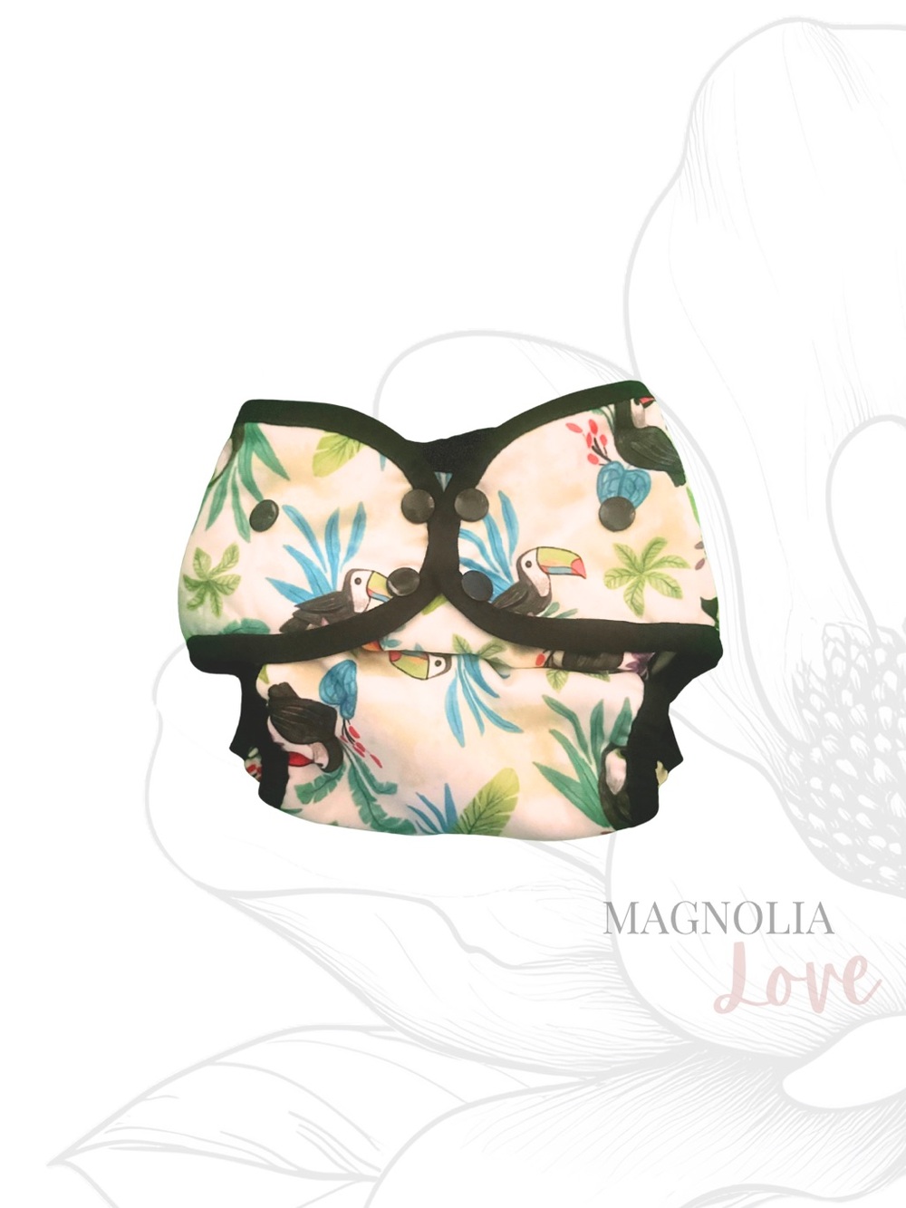 🌴 OS Swim Diaper Thirsties Tropical Toucan Kids Swim Diaper Cover Size 2